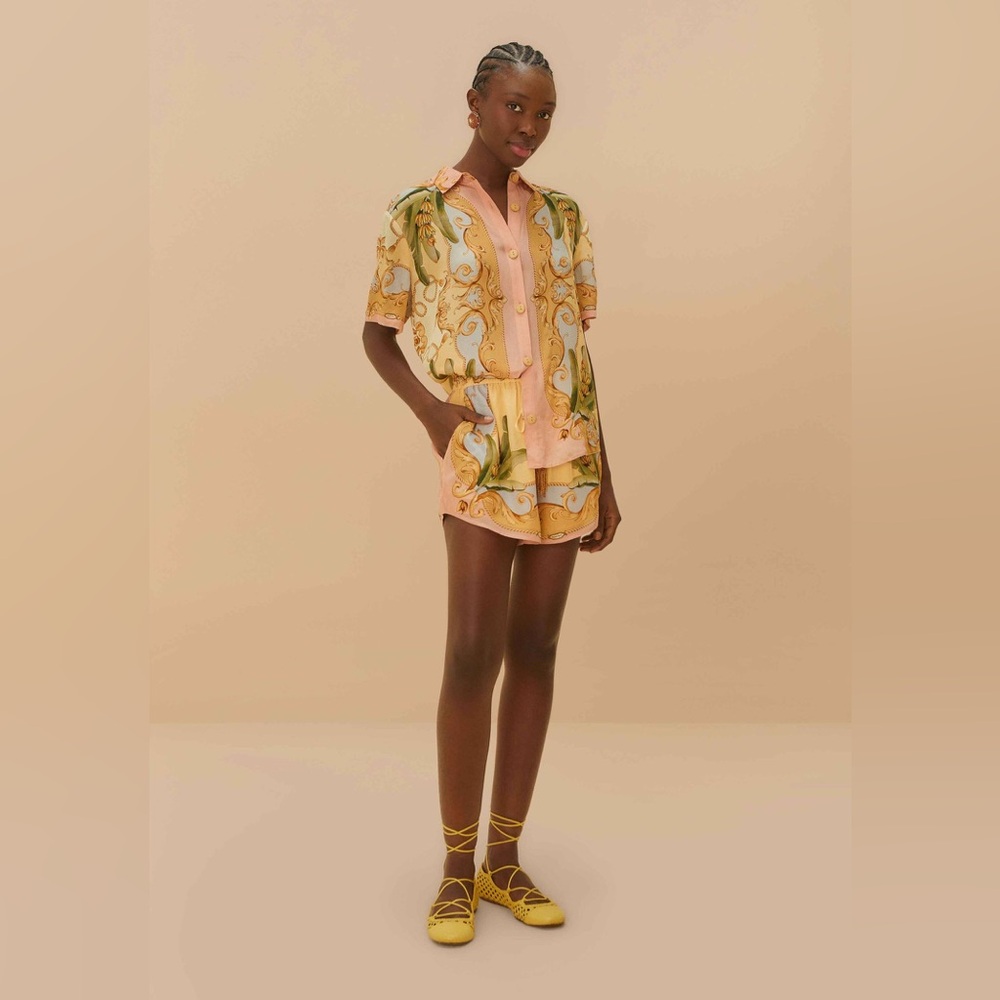Farm Rio Banana Royalty Kalendoscope Multicolor Shorts